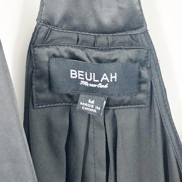 ✅ BEULAH BLACK ROMPER WITH RING DETAIL SIZE MEDIUM POCKETS - Picture 2 of 6